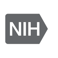 the nih logo on a black background